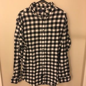 Croft and Barrow Black and White Flannel size L